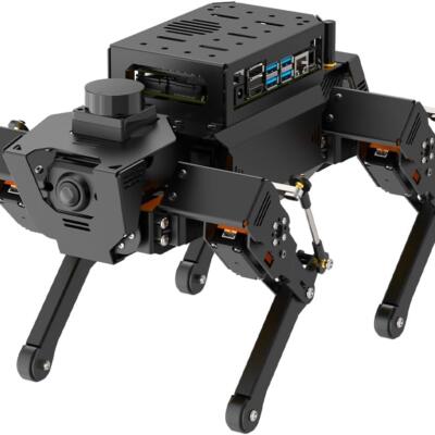 HIWONDER ROSPug Quad Bionic Robot Dog AI Vision Powered by Jetson Nano ROS Open Source Python Programming SLAM Mapping and Navigation For Adults