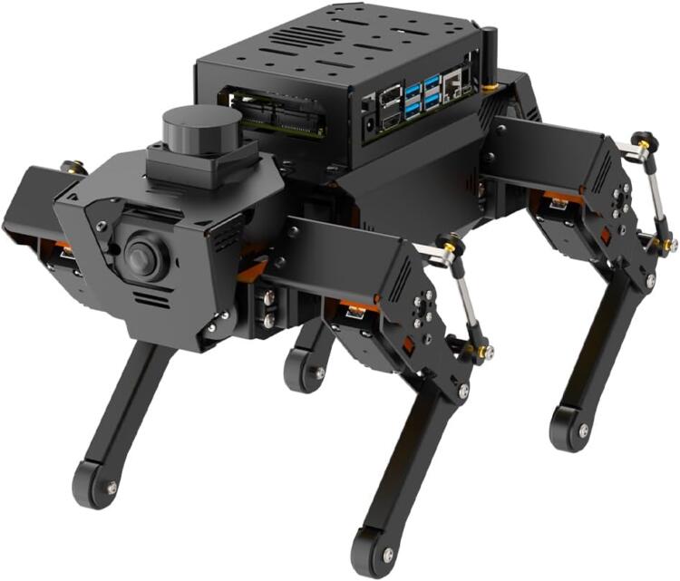 HIWONDER ROSPug Quad Bionic Robot Dog AI Vision Powered by Jetson Nano ROS Open Source Python Programming SLAM Mapping and Navigation For Adults