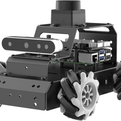 HIWONDER Raspberry Pi 5 Robot Car with 3D Depth Camera MentorPi M1 Mecanum-Wheel Chassis ROS2-HUMBLE Support SLAM Mapping Navigation and Autonomous Driving（Without Raspberry Pi 5）