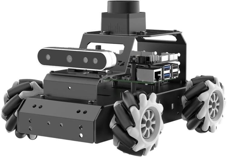 HIWONDER Raspberry Pi 5 Robot Car with 3D Depth Camera MentorPi M1 Mecanum-Wheel Chassis ROS2-HUMBLE Support SLAM Mapping Navigation and Autonomous Driving（Without Raspberry Pi 5）
