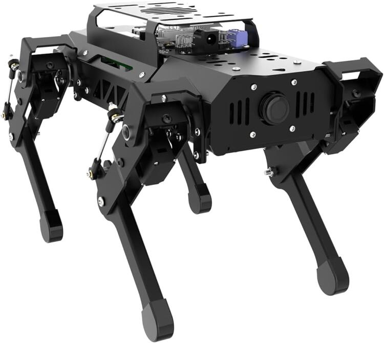 HIWONDER Quadruped Robot for RaspberryPi 5 ROS2 ROS1 Open Source AI Vision Smart Robot Dog for Adults and Teens, PuppyPi Standard & RPi5 4GB