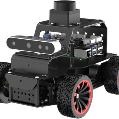 HIWONDER Raspberry Pi 5 Robot Car with 3D Depth Camera MentorPi A1 Ackermann Chassis ROS2-HUMBLE Support SLAM Mapping Navigation and Autonomous Driving（Without Raspberry Pi 5）