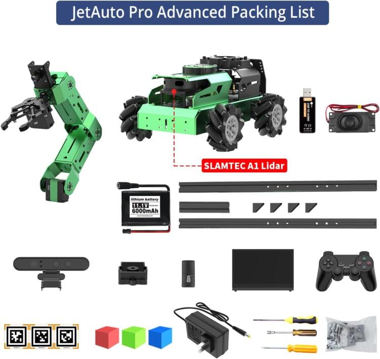 HIWONDER JetAuto Pro ROS2 Robot Car with 5DOF AI Vision Robot Arm Supports SLAM Mapping/Navigation/Autopilot/Python for Engineering Students and Adults (Advanced Kit with Jetson Nano 4GB) - Image 3