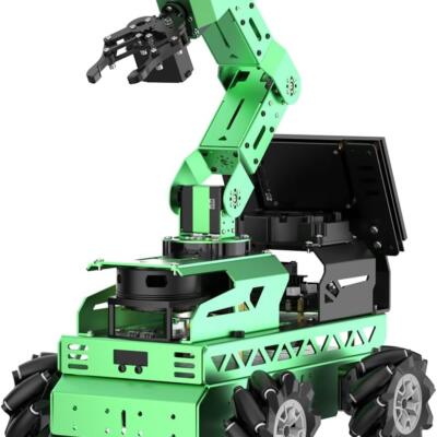 HIWONDER ROS2 ROS1 robot car with AI Vision 6DOF robot arm is suitable for ROS educational learning robot, supporting SLAM mapping/navigation /Python, JetRover development kit and Jetson Nano 4GB