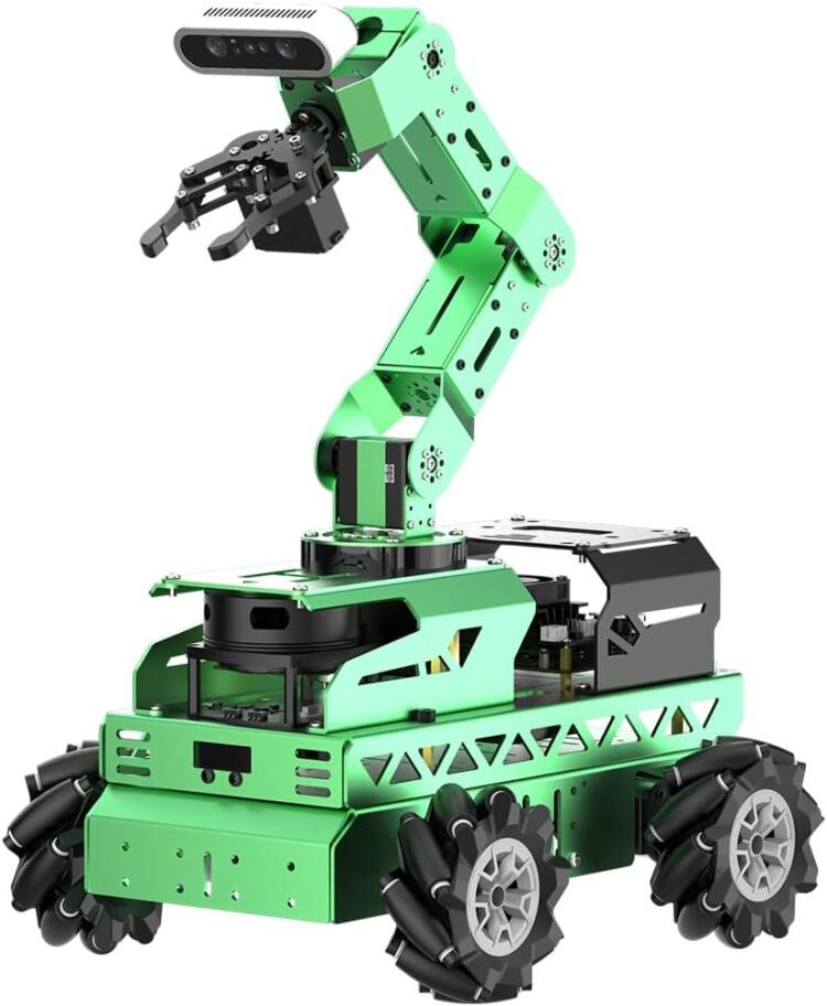 HIWONDER ROS2 ROS1 Robot Car with AI Vision 6DOF Robotic Arm for ROS Education Learning Robot Support SLAM Mapping/Navigation/Python, JetRover Standard Kit & Jetson Nano 4GB