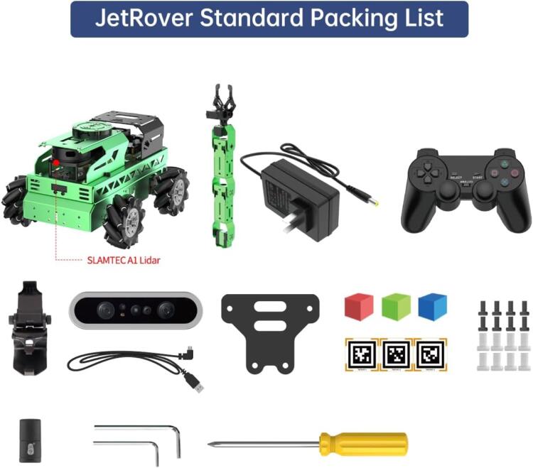 HIWONDER ROS2 ROS1 Robot Car with AI Vision 6DOF Robotic Arm for ROS Education Learning Robot Support SLAM Mapping/Navigation/Python, JetRover Standard Kit & Jetson Nano 4GB - Image 8