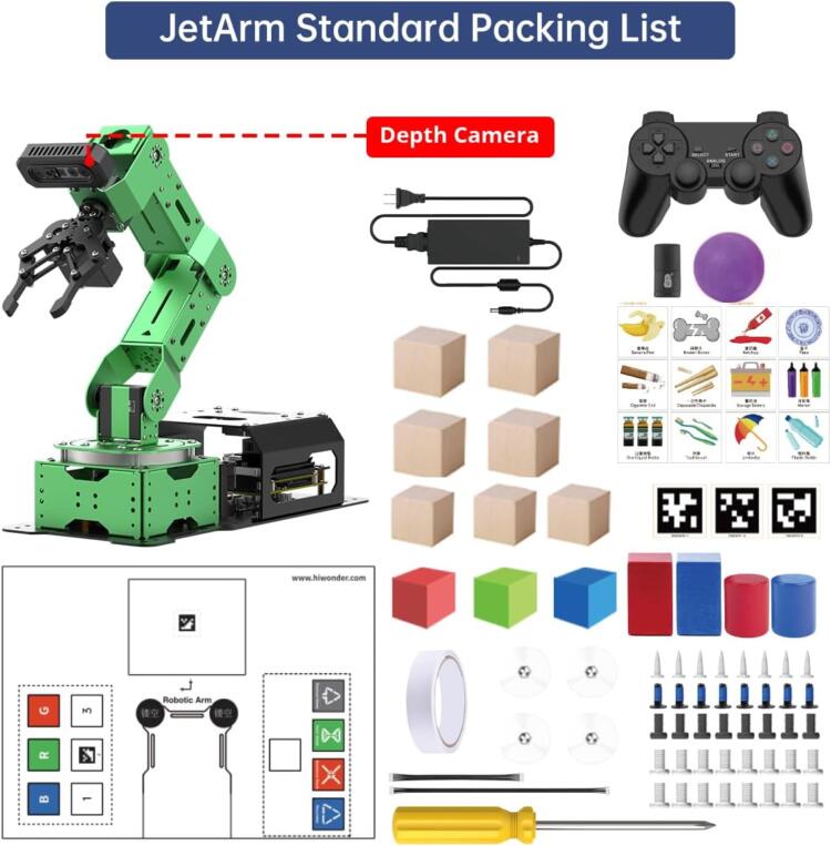 HIWONDER ROS Robotic Arm for Jetson Nano 6DOF Flexible Robot Arm Kits Open Source AI Vision Programming Smart Robot for ROS Education Learning, JetArm Standard Kit & Jetson Nano 4GB - Image 8