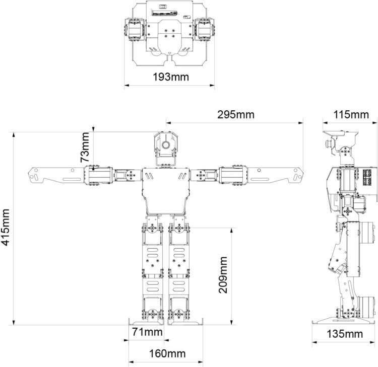 HIWONDER AiNex ROS Education AI Vision Humanoid Robot Powered by Raspberry Pi 5 Biped Inverse Kinematics Algorithm Learning Teaching Kit Standard Kit (Pi 5 4GB) - Image 7