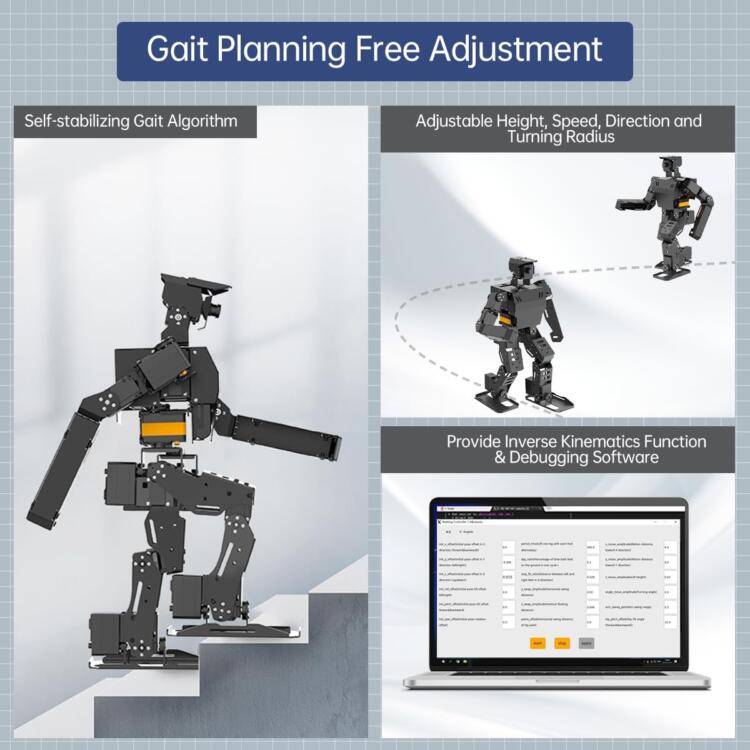 HIWONDER AiNex ROS Education AI Vision Humanoid Robot Powered by Raspberry Pi 5 Biped Inverse Kinematics Algorithm Learning Teaching Kit Standard Kit (Pi 5 4GB) - Image 8