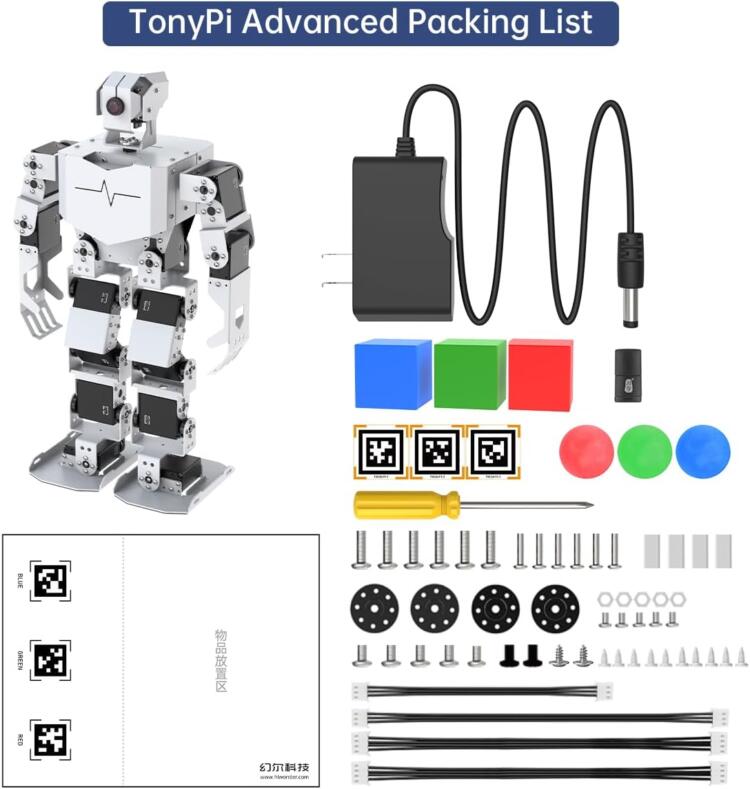 Hiwonder AI Intelligent Visual Humanoid Robot Powered by Raspberry Pi 5 4GB,DIY Robot Kits for Teens and Adults Supports App,Python Programming,PC Software and VNC Remote Desktop Control（Advanced Kit） Visit the HIWONDER Store - Image 8