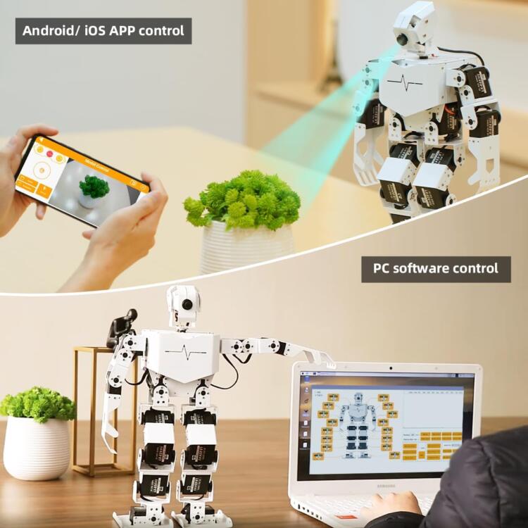 Hiwonder AI Intelligent Visual Humanoid Robot Powered by Raspberry Pi 5 4GB,DIY Robot Kits for Teens and Adults Supports App,Python Programming,PC Software and VNC Remote Desktop Control（Advanced Kit） Visit the HIWONDER Store - Image 7