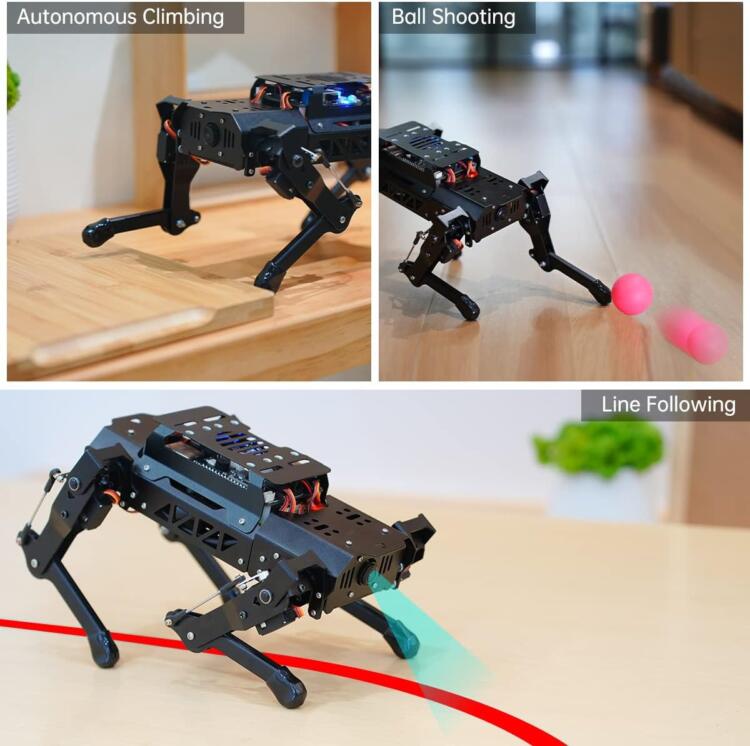 HIWONDER Quadruped Robot for RaspberryPi 5 ROS2 ROS1 Open Source AI Vision Smart Robot Dog for Adults and Teens, PuppyPi Standard & RPi5 4GB - Image 3