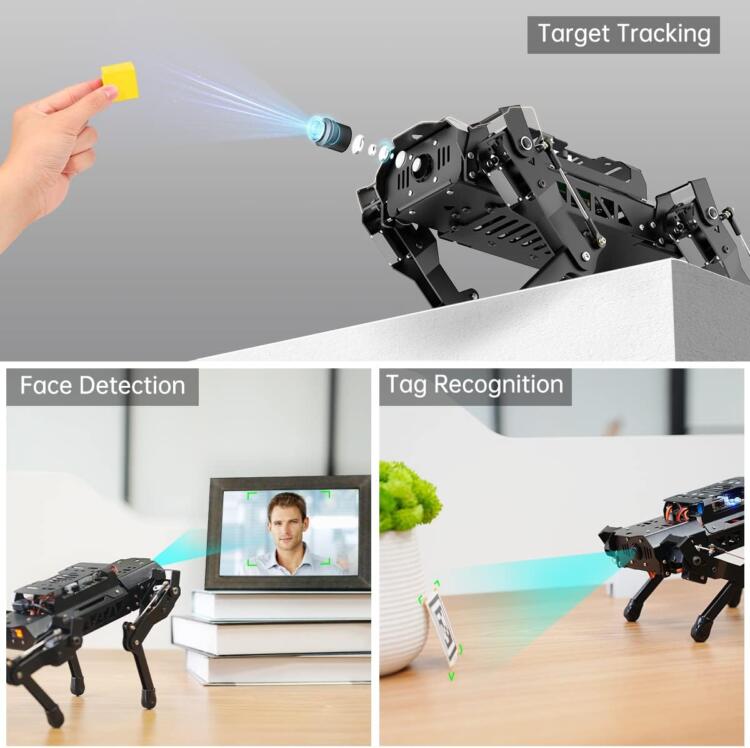 HIWONDER Quadruped Robot for RaspberryPi 5 ROS2 ROS1 Open Source AI Vision Smart Robot Dog for Adults and Teens, PuppyPi Standard & RPi5 4GB - Image 5