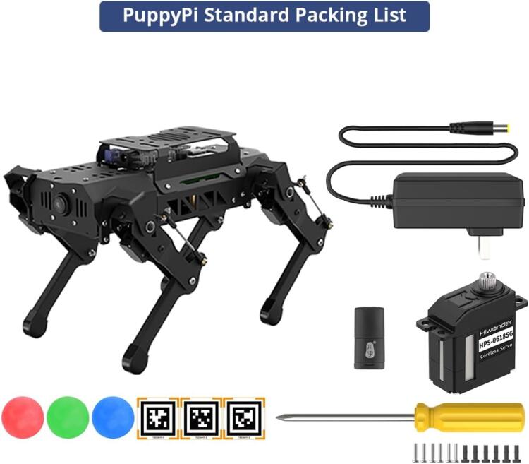 HIWONDER Quadruped Robot for RaspberryPi 5 ROS2 ROS1 Open Source AI Vision Smart Robot Dog for Adults and Teens, PuppyPi Standard & RPi5 4GB - Image 6