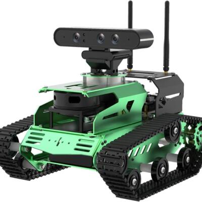 HIWONDER ROS JetTank Robot for Jetson Nano 3D and LiDAR Mapping Navigation Touch Screen Python Programming AI Tank Kit (Standard Kit with SLAMTEC A1 LiDAR)
