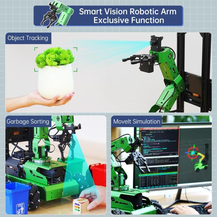 HIWONDER JetAuto Pro ROS2 Robot Car with 5DOF AI Vision Robot Arm Supports SLAM Mapping/Navigation/Autopilot/Python for Engineering Students and Adults (Advanced Kit with Jetson Nano 4GB) - Image 11