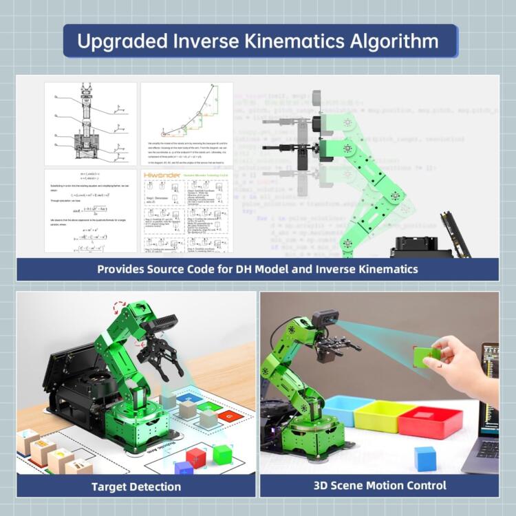HIWONDER ROS Robotic Arm for Jetson Nano 6DOF Flexible Robot Arm Kits Open Source AI Vision Programming Smart Robot for ROS Education Learning, JetArm Standard Kit & Jetson Nano 4GB - Image 2