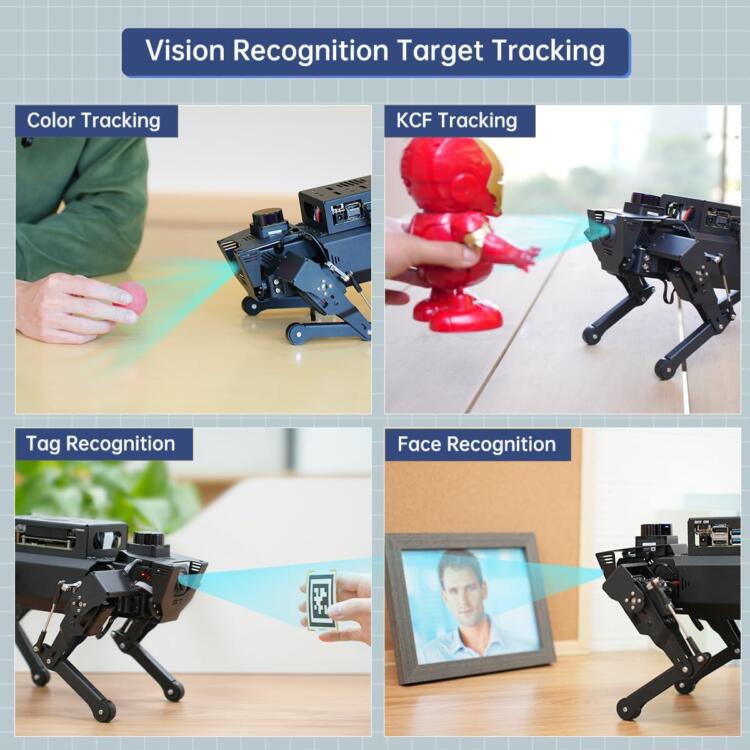 HIWONDER ROSPug Quad Bionic Robot Dog AI Vision Powered by Jetson Nano ROS Open Source Python Programming SLAM Mapping and Navigation For Adults - Image 6